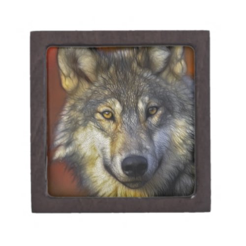 Wolf Photographic Art Spirit Guide Animal Love  Keepsake Box