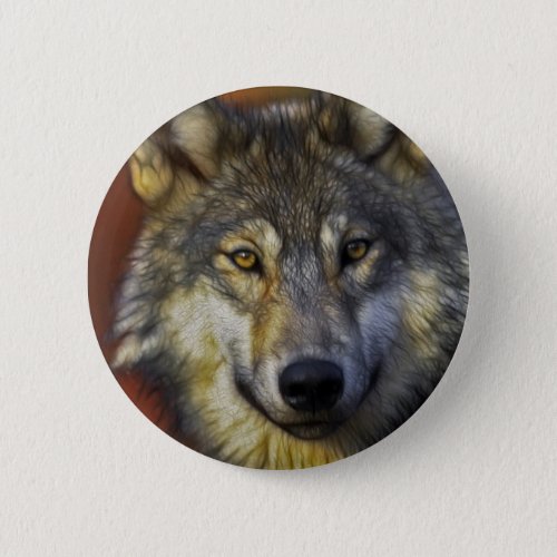 Wolf Photographic Art Spirit Guide Animal Love  Pinback Button