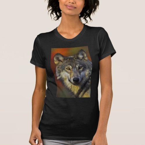 Wolf Photographic Art Spirit Guide Animal Love  T_Shirt