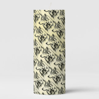 Wolf Pillar Candle