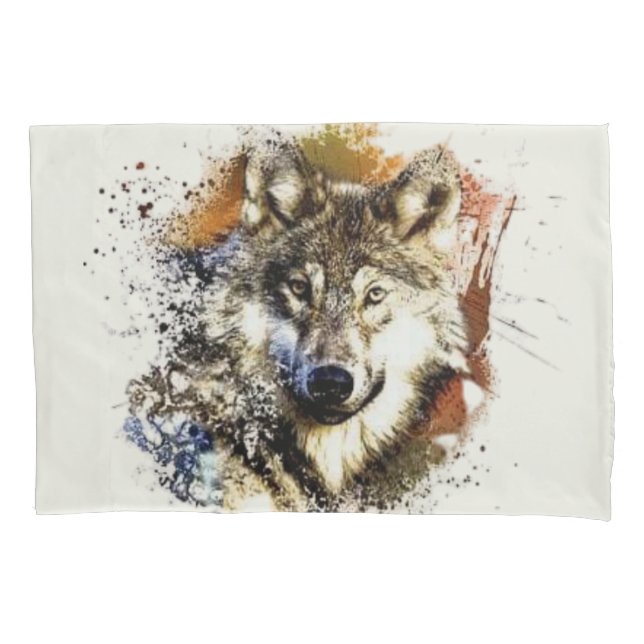 Wolf   pillow case (Front)
