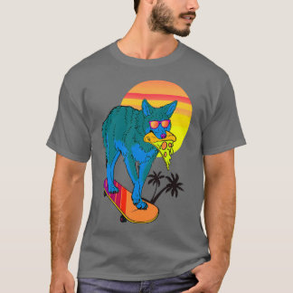 Wolf Pizza And Skateboarding T-Shirt