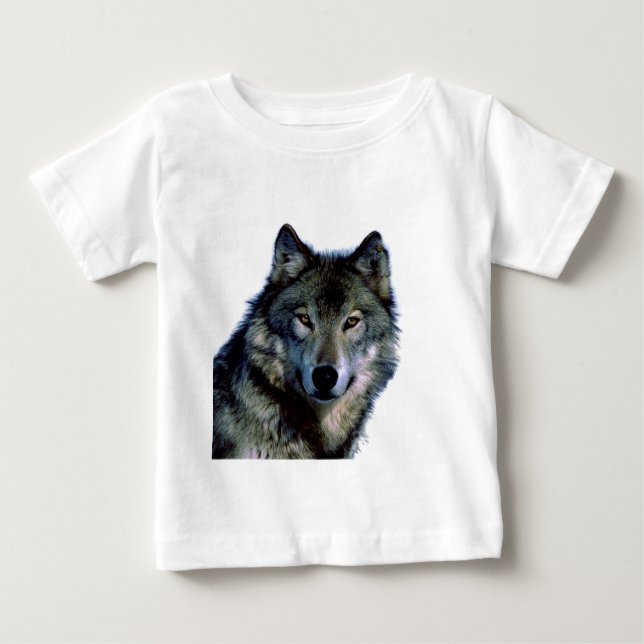 Wolf Portrait Baby T-Shirt (Front)