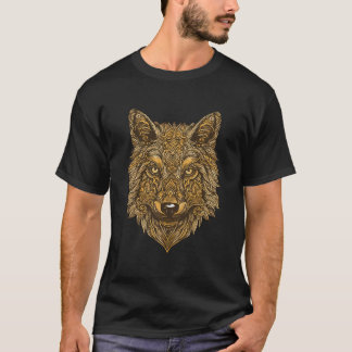 Wolf Portrait Colorful Symbol Gym T-Shirt