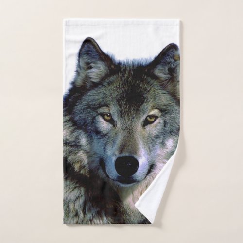 Wolf Portrait Hand Towel
