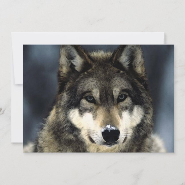 Wolf Portrait Invitation (Front)