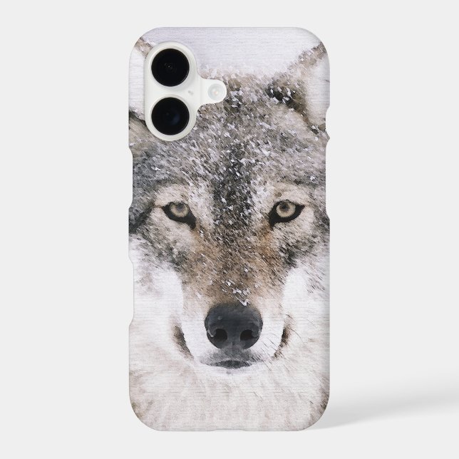 Wolf Portrait Iphone Case (Back)