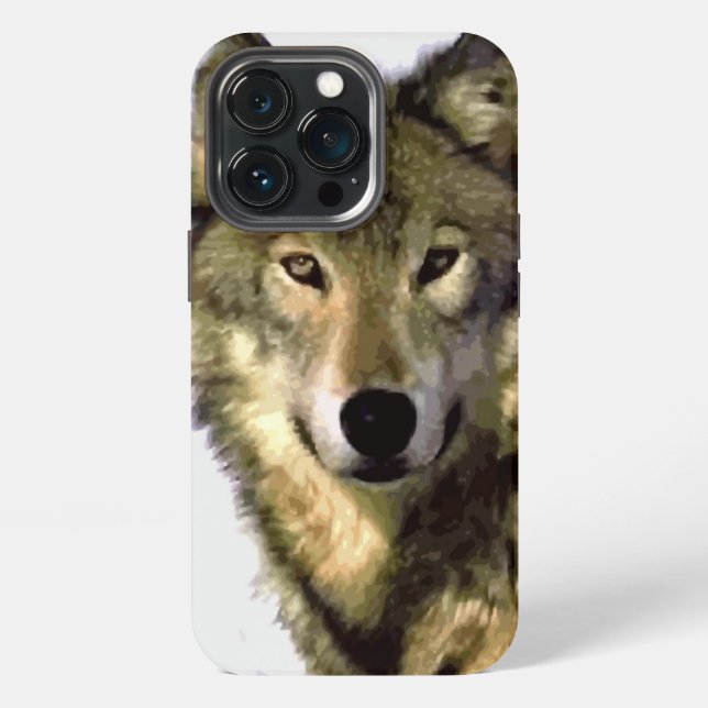 Wolf Portrait Iphone Case (Back)