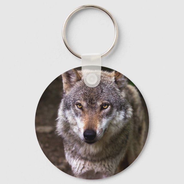 Wolf portrait keychain (Front)
