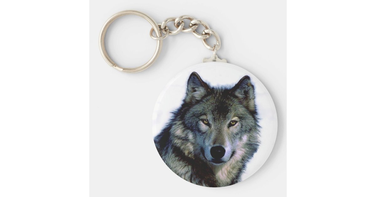 wolf keychain plush