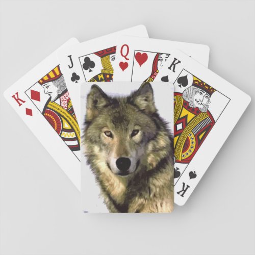 Wolf Portrait Playing Cards