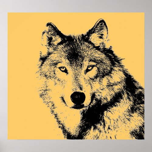 Wolf Portrait Poster
