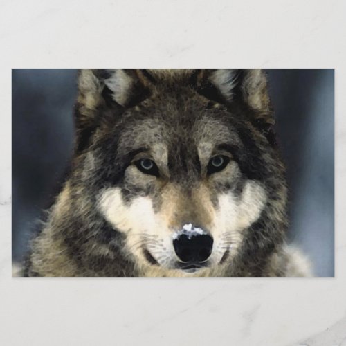 Wolf Portrait Stationery