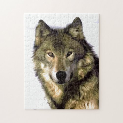 Wolf Portrait Wild Animals Jigsaw Puzzle