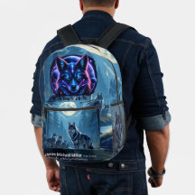 Wolf Print Cut Sew Bag
