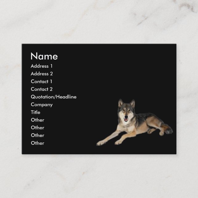 Wolf Profile Card (Front)