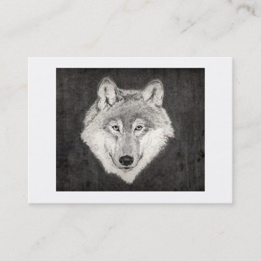 Customizable Wolf Profile Card Business Card