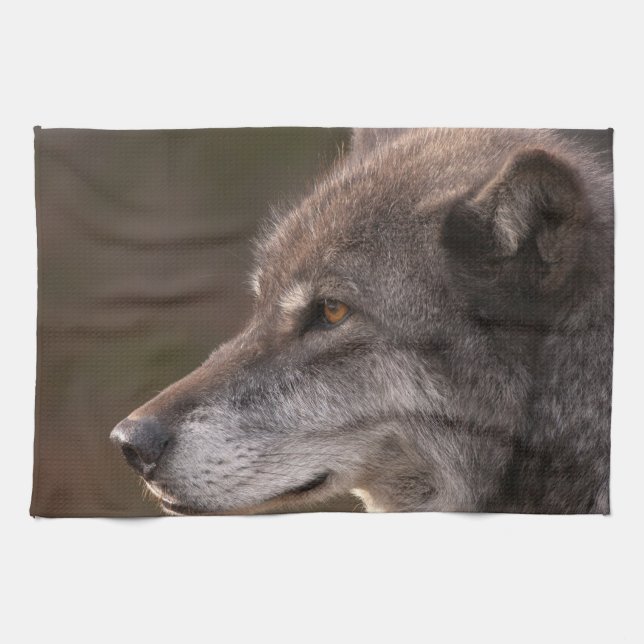 Wolf Profile Towel (Horizontal)