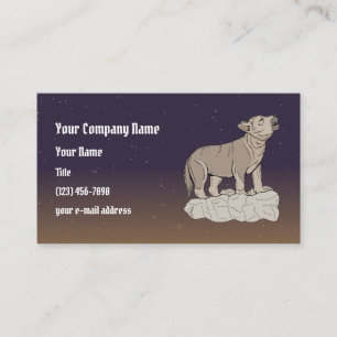 Wolf Pup Howling Business Card