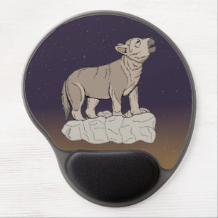 Wolf Pup Howling Gel Mouse Pad