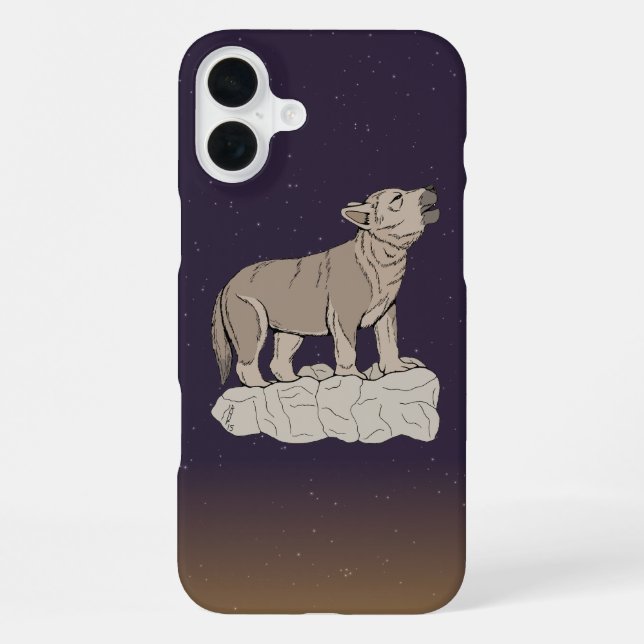 Wolf Pup Howling Iphone Case (Back)