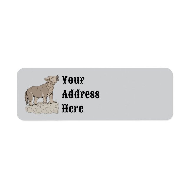 Wolf Pup Howling Label (Front)