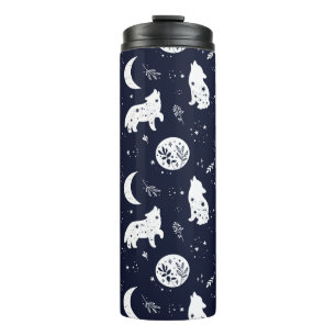 Wolf Pup Howling  Thermal Tumbler