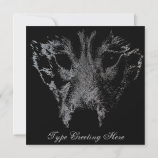 Wolf Pup Invitations Personalized Husky Wolf Card