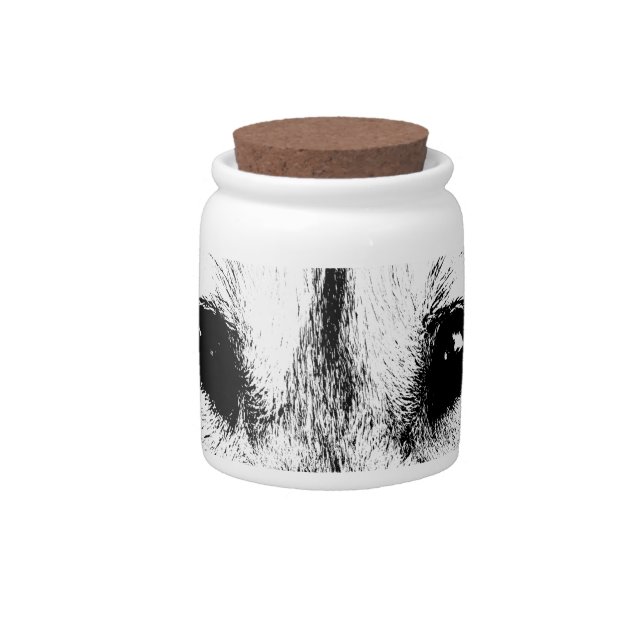 Wolf Pup Jar Cool Siberian Husky Candy Jars Gifts (Front)