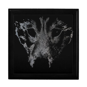 Wolf Pup Jewelry Box Husky Wolf Sled Dog Boxes