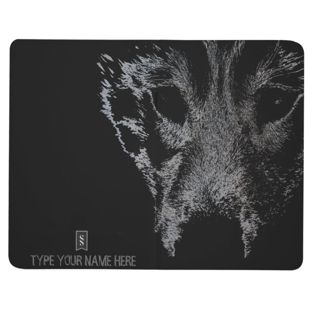 Wolf Pup Journal Custom Husky Wolf Dog Notebook (Outside)