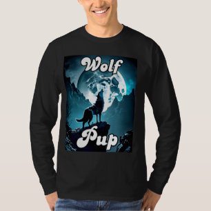 Wolf Pup Matching Tribe Wolves Moon Kids Baby Show T-Shirt