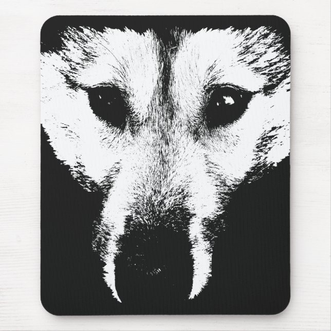 Wolf Pup Mousepad Gifts Malamute Wolf Dogs (Front)