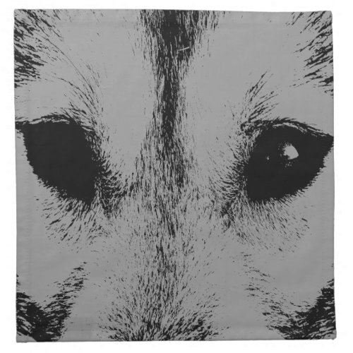 Wolf Pup Napkins Husky  Wolf Napkins  Decor