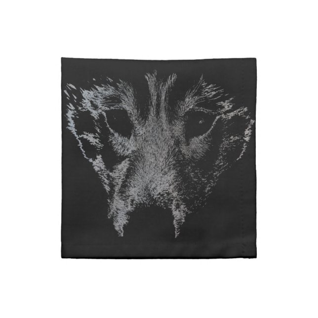 Wolf Pup Napkins Personalized Husky / Wolf Napkins (Quarter Fold)