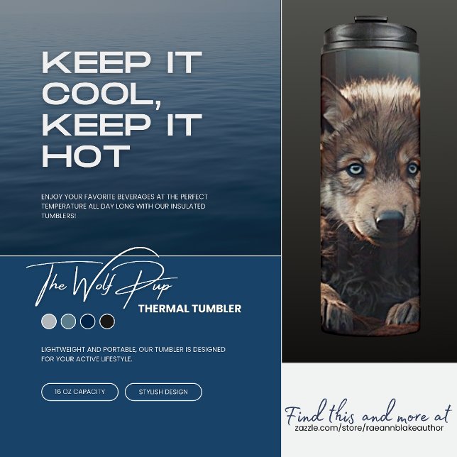 Wolf Pup Thermal Tumbler (Creator Uploaded)