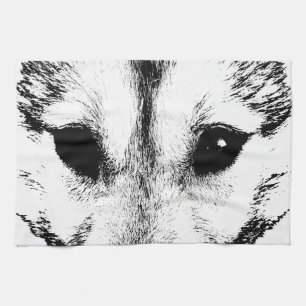 Wolf Pup Towel Wild Husky Dog Tea Towel
