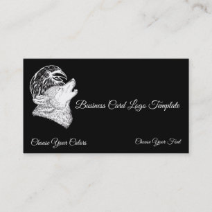 Wolf &  Raven Logo Business Card
