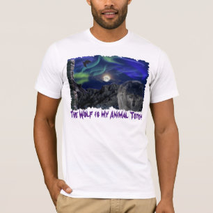 Wolf, Ravens, Totem Pole Animal Guide T-Shirt