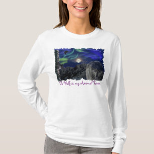 Wolf, Ravens, Totem Pole Animal Guide T-Shirt