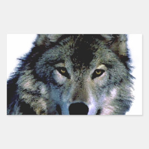 Wolf Rectangular Sticker