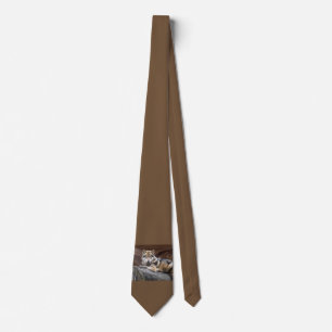 Wolf Resting On Rock Neck Tie