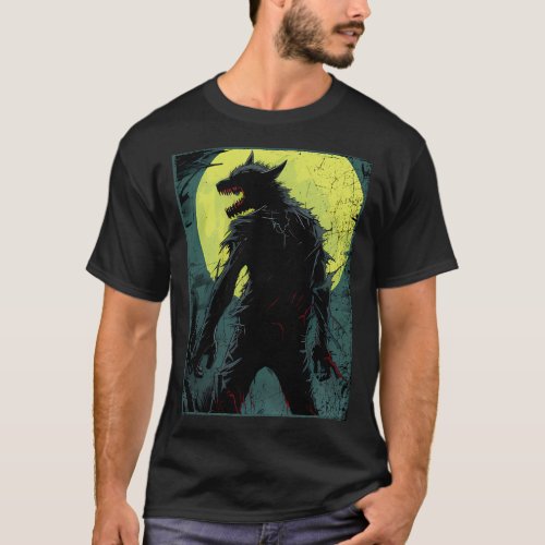 wolf ripping vintage T_Shirt