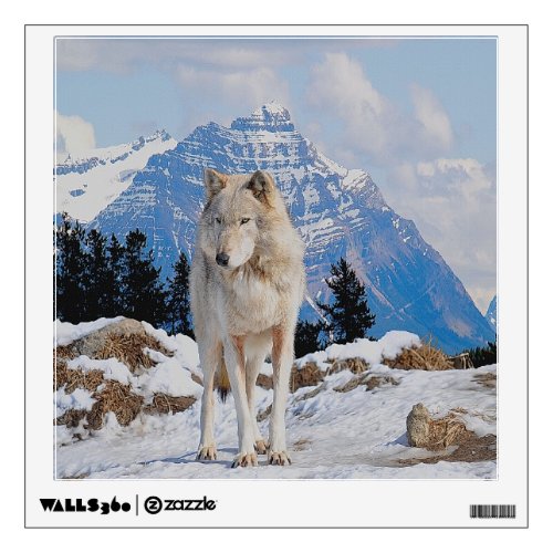 Wolf  Rocky Mountains Wildlife Art Wall Decal