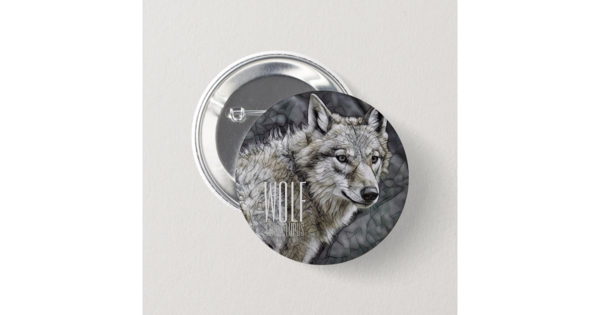 Wolf [Round Tin Badge] Button | Zazzle