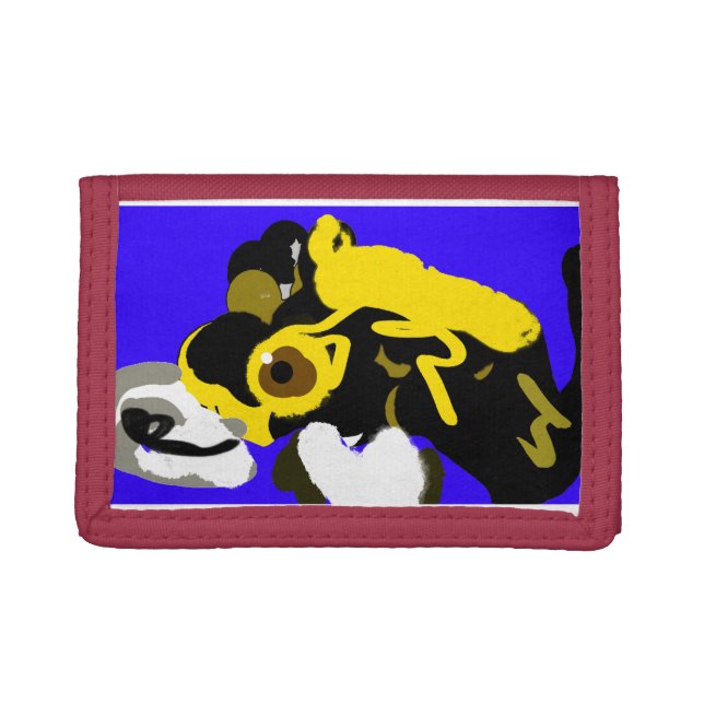 Wolf  run tri-fold wallet (Front)