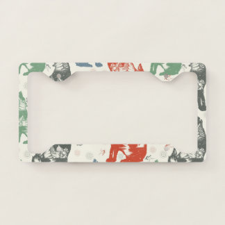 wolf seamless pattern,wolf lover license plate frame