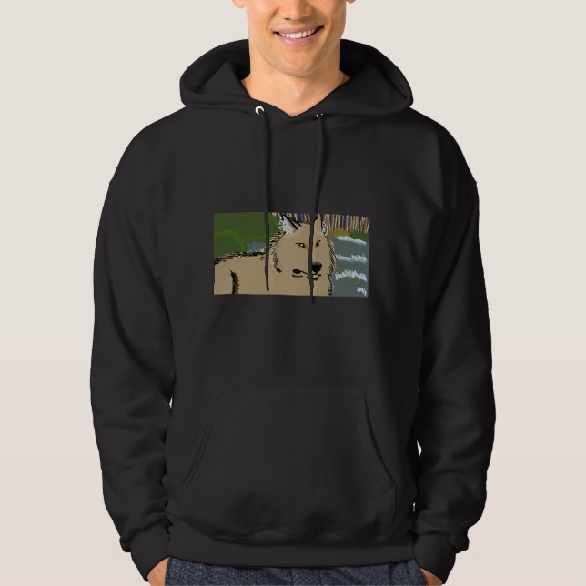 Wolf shirt (hoodie) upgraded (Please buy). (Front)