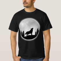 Wolf Shirt - Howling Spirit Wolf In The Night Wolf Shirt - Howling Spirit Wolf In The Night