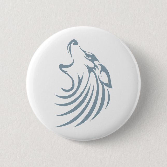 Wolf Shirts | Cool Custom Wolf Shirts Logo Pinback Button (Front)